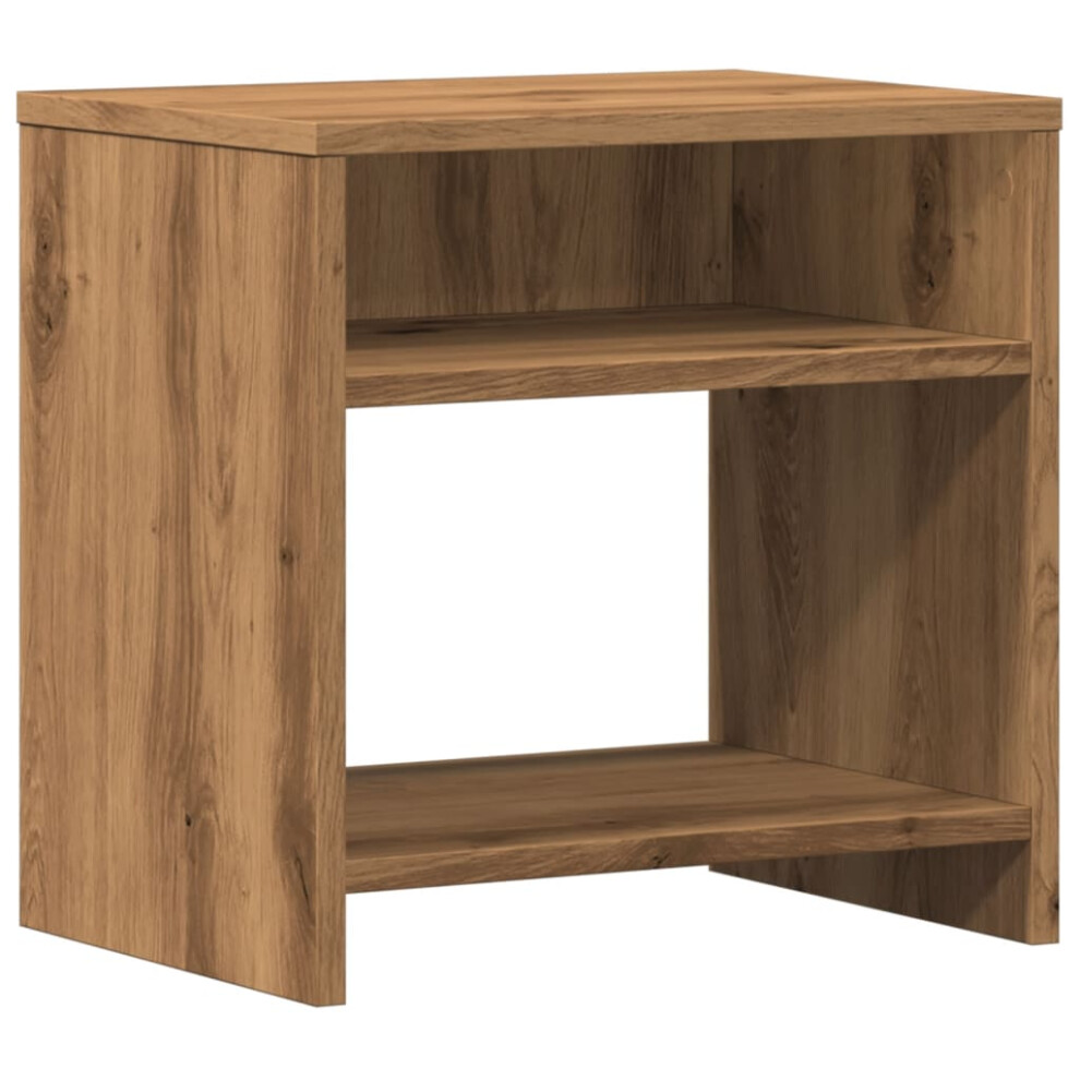 Vidaxl (Oak, 1 Pcs) Bedside Cabinet Bed Table Telephone Stand Nightstand Engineered Wood