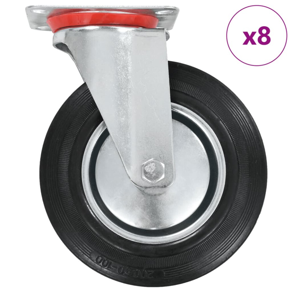 Vidaxl (8 Pcs) Swivel Casters Trolley Moving Wheels Furniture Caster Trolley Caster
