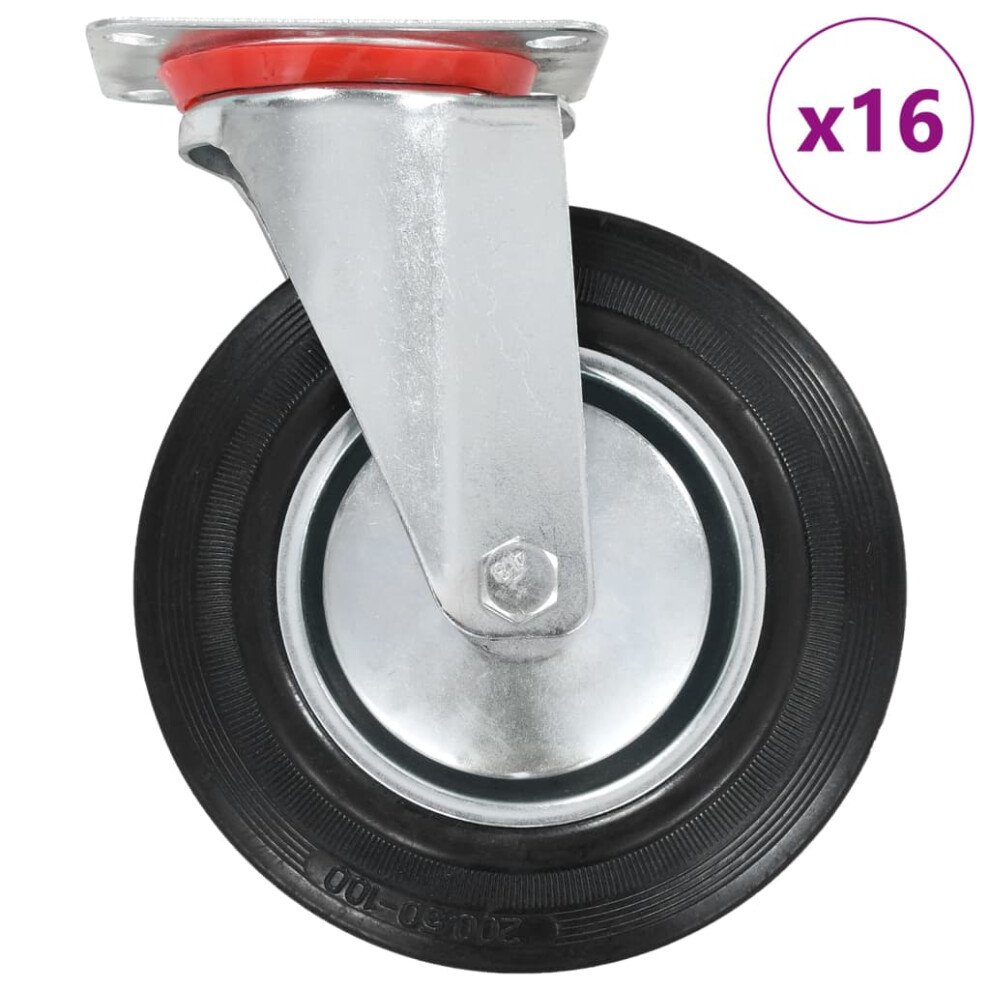 (16 pcs) vidaXL Swivel Casters Trolley Moving Wheels Furniture Caster Trolley Caster