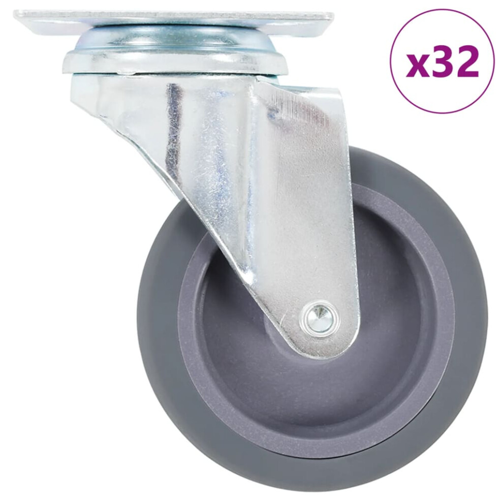 Vidaxl (32 Pcs) Swivel Casters Trolley Moving Wheels Furniture Caster Trolley Caster