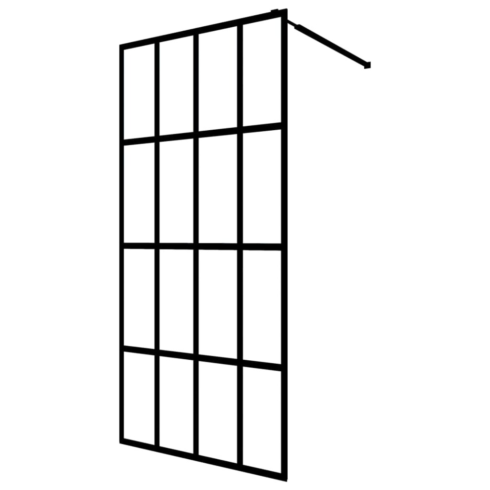 Vidaxl (100 X 195 Cm) Walk-In Shower Screen Transparent Clear Tempered Glass Multi Sizes