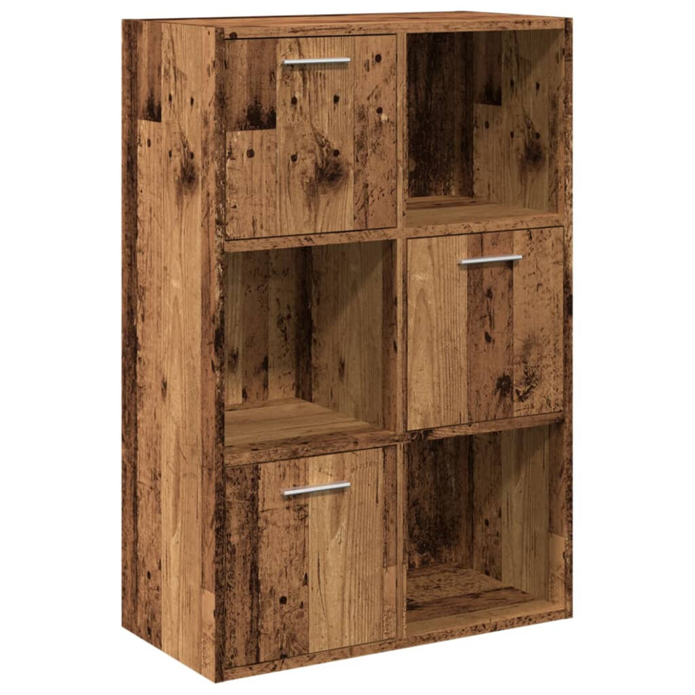 Vidaxl (Old Wood) Storage Cabinet Highboard Cupboard Bookcase Book Shelf Engineered Wood
