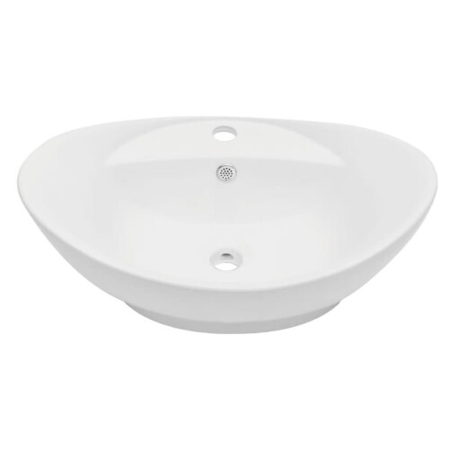 VidaXL (brown) vidaXL Bathroom Oval Basin Ceramic Wall Shelf Shelf Multi Colours Multi Sizes 2