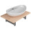 VidaXL (brown) vidaXL Bathroom Oval Basin Ceramic Wall Shelf Shelf Multi Colours Multi Sizes 1