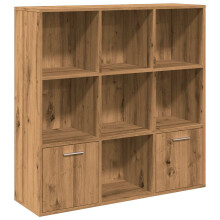 (artisan oak) vidaXL Book Cabinet Highboard Book Rack Display Storage Shelf Engineered wood