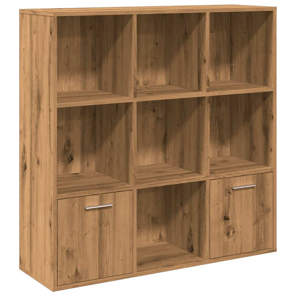Vidaxl (Artisan Oak) Book Cabinet Highboard Book Rack Display Storage Shelf Engineered Wood