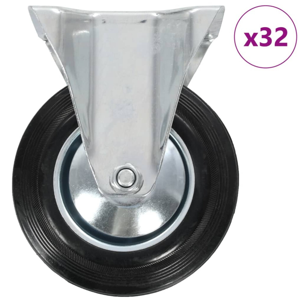 (32 pcs) vidaXL Fixed Casters Trolley Moving Wheels Furniture Caster Trolley Caster