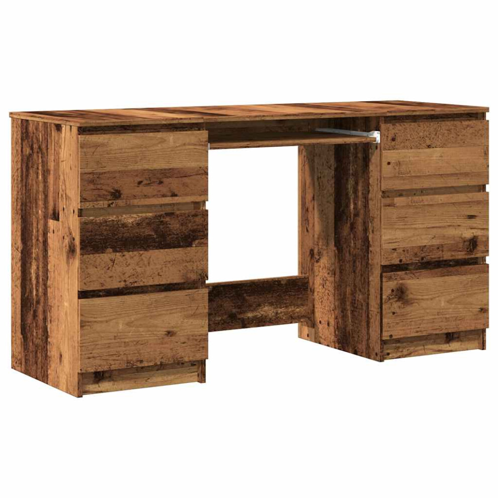 Vidaxl (Old Wood) Writing Desk Computer Table Workstation Working Desk Engineered Wood