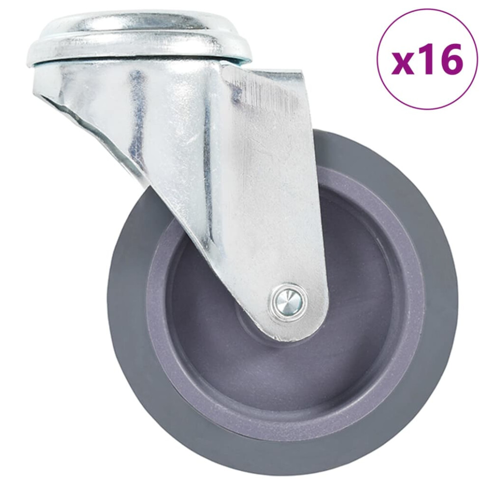 Vidaxl (16 Pcs) Bolt Hole Swivel Casters Moving Wheel Trolley Caster Furniture Caster