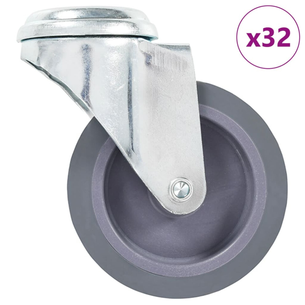Vidaxl (32 Pcs) Bolt Hole Swivel Casters Moving Wheel Trolley Caster Furniture Caster