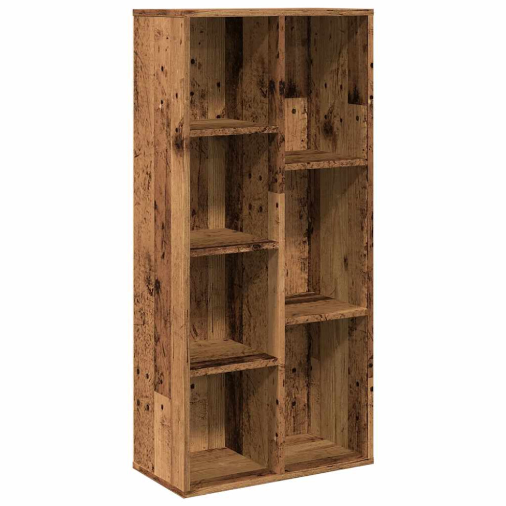 Vidaxl (Old Wood) Book Cabinet Highboard Book Rack Display Storage Shelf Engineered Wood