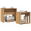 VidaXL (artisan oak) vidaXL Coffee Table Side Table End Accent Telephone Sofa Table Engineered Wood 3