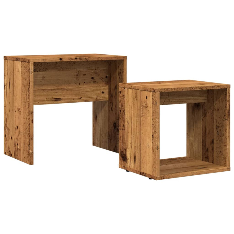 Vidaxl (Old Wood) Coffee Table Side Table End Accent Telephone Sofa Table Engineered Wood
