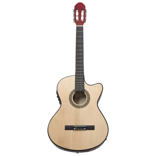 VidaXL (light brown) vidaXL Western Classical Cutaway Guitar with Equalizer 6 Strings for Beginner 1