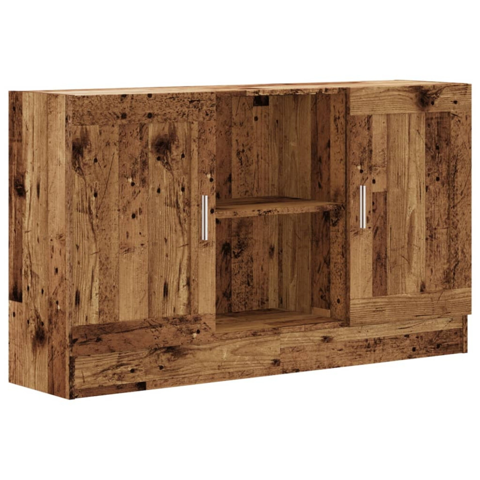 Vidaxl (Old Wood) Vitrine Cabinet Sideboard Storage Organiser Cupboard Engineered Wood