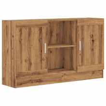 (artisan oak) vidaXL Vitrine Cabinet Sideboard Storage Organiser Cupboard Engineered Wood