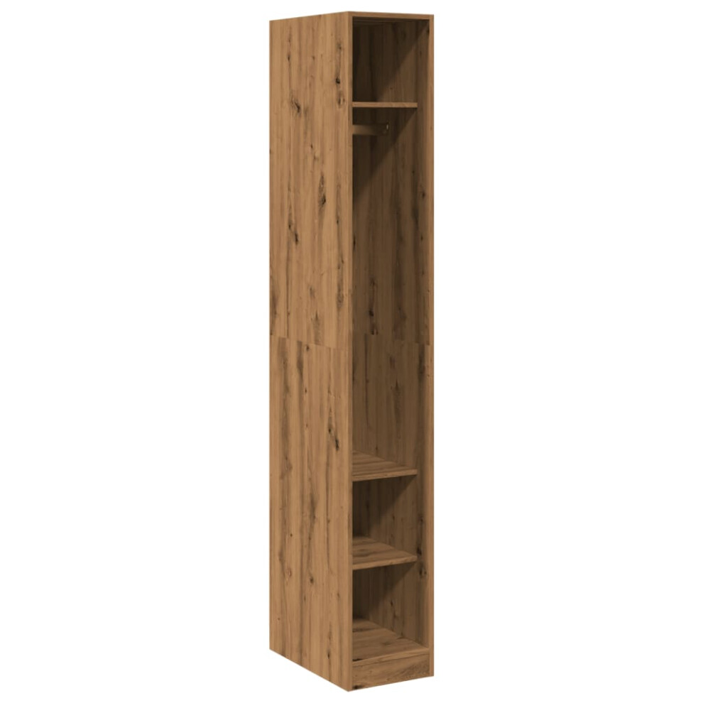 (oak) vidaXL Wardrobe Clothing Storage Hanger Clothes Cabinet Closet Engineered Wood