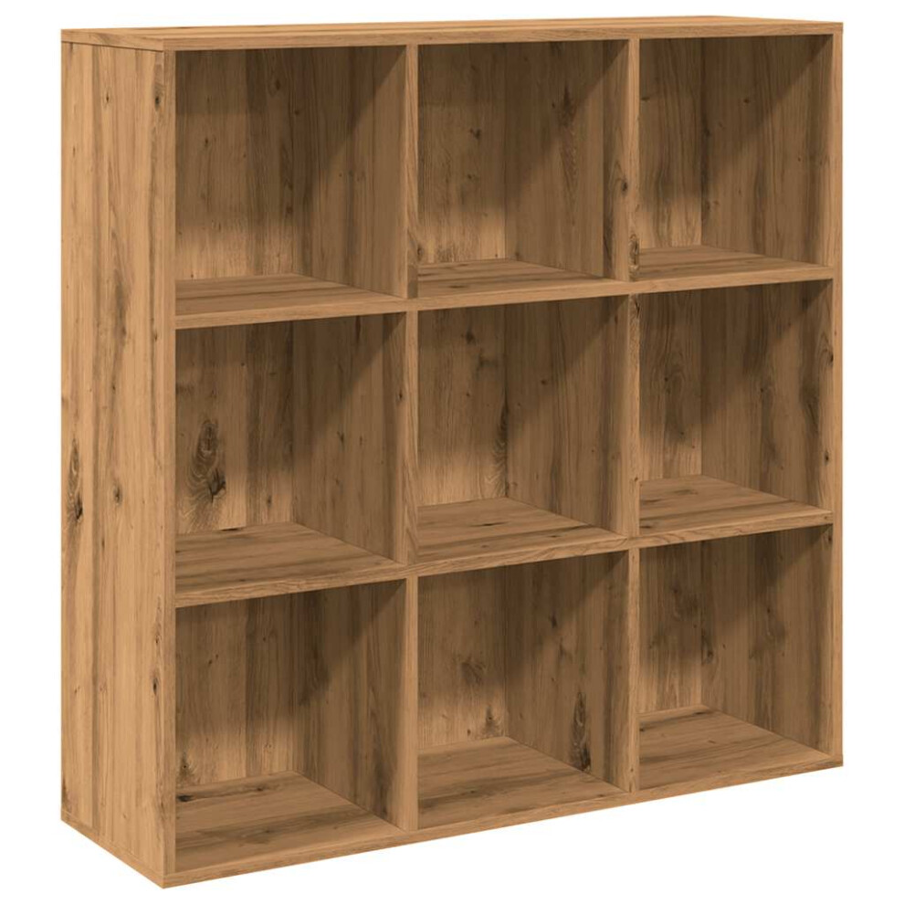 Vidaxl (Artisan Oak) Book Cabinet Highboard Storage Book Rack Bookshelf Engineered Wood