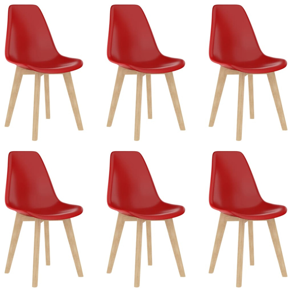 (red, 6 pcs) vidaXL Dining Chairs Dinner Room Seat Resturant Kitchen Chair Dinner Chair