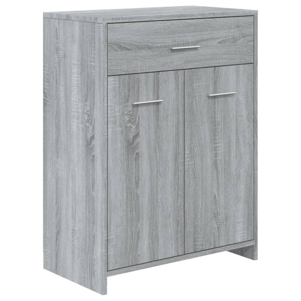 (grey sonoma) vidaXL Bathroom Cabinet Sink Cupboard Storage Vanity Unit Engineered Wood