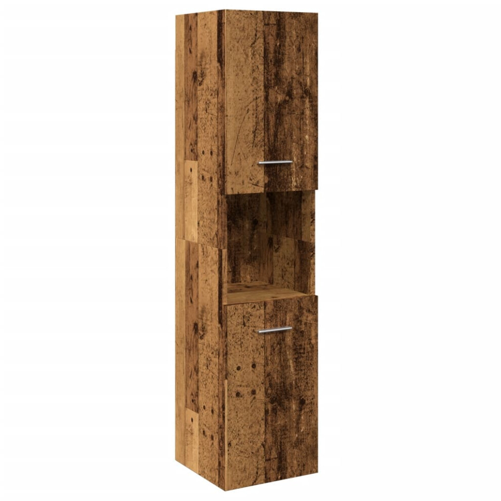 Vidaxl (Old Wood) Bathroom Cabinet Washroom Storage Shelf Laundry Cabinet Engineered Wood