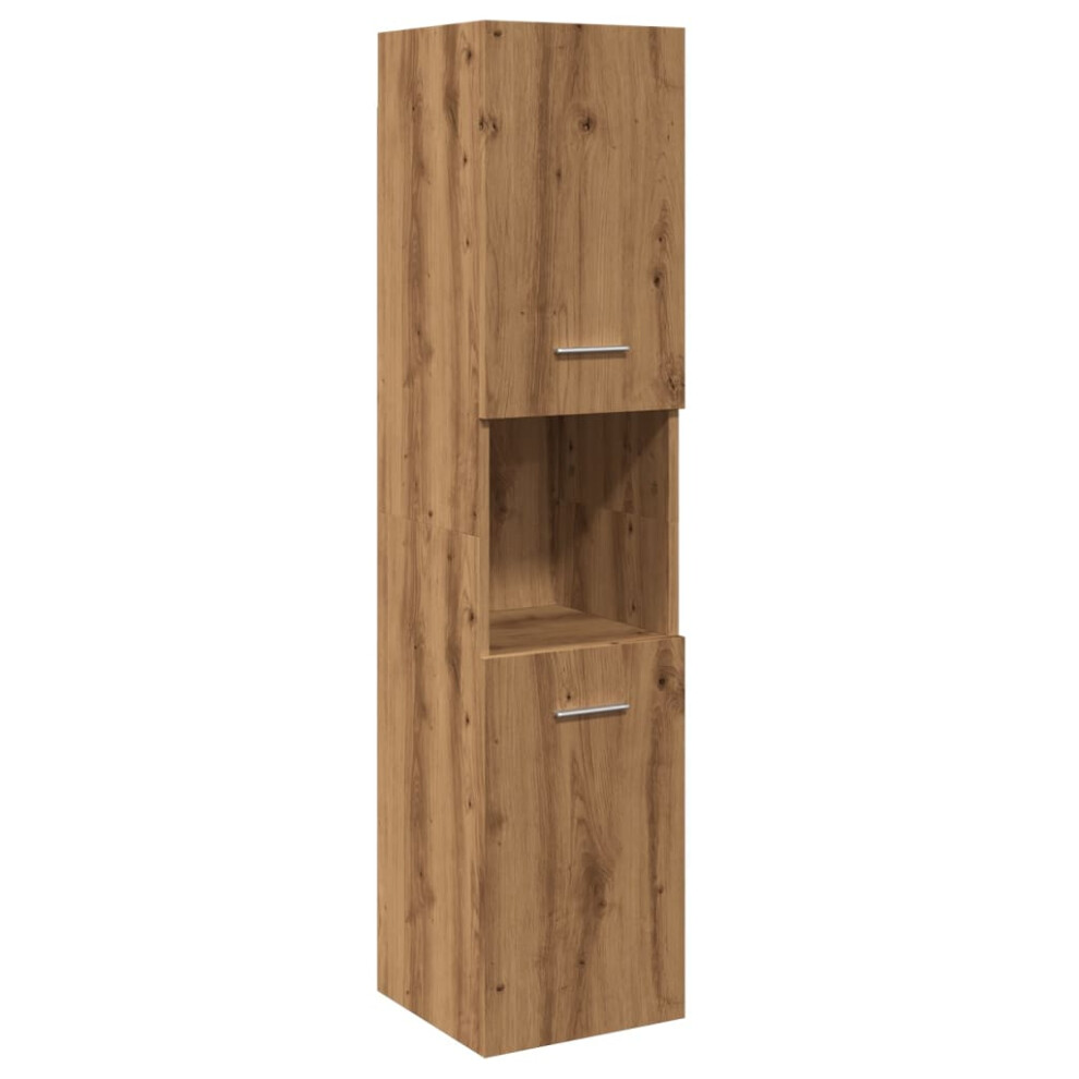 (artisian oak) vidaXL Bathroom Cabinet Washroom Storage Shelf Laundry Cabinet Engineered Wood