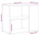 VidaXL (old wood) vidaXL Side Cabinet Storage Unit Side Table Hall Sofa Table Engineered Wood 4
