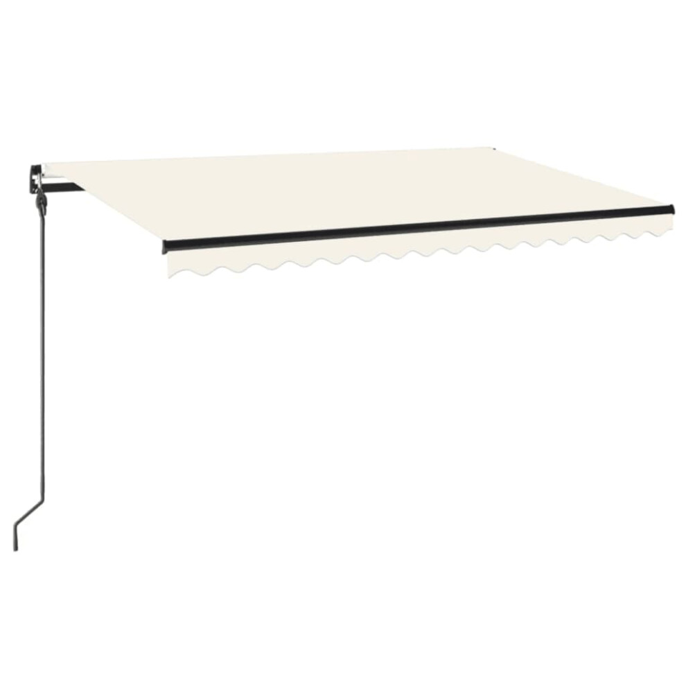 Vidaxl (Cream) Manual Retractable Awning Outdoor Patio Awning Sunshade Garden Canopy Cream