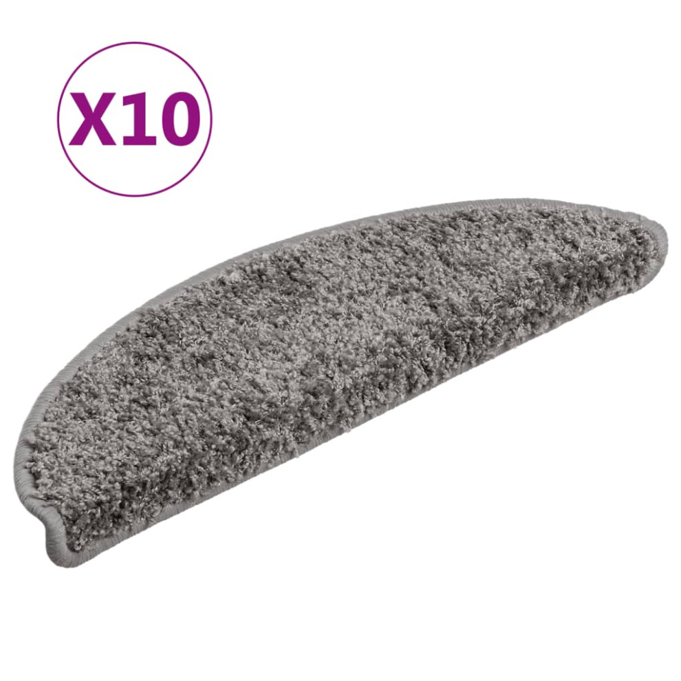 VIDAXL Stair Mats 10 pcs Size 10 Grey - Image 2