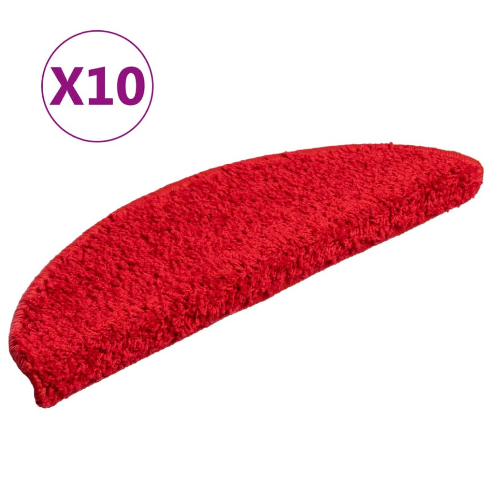 (red, 56 x 17 x 3 cm/ 10 pcs) vidaXL Stair Mats Home Decorative Stair Step Rug Carpet Protector Tread Mat