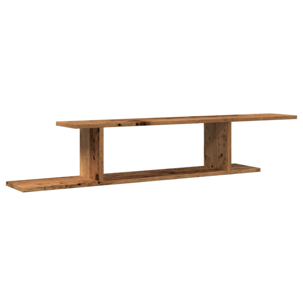 Vidaxl (Old Wood) Wall-Mounted Tv Shelf Floating Wall Tv Unit Tv Stand Engineered Wood Brown
