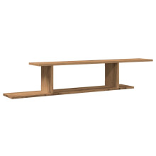 (artisan oak) vidaXL Wall-Mounted TV Shelf Floating Wall TV Unit TV Stand Engineered Wood