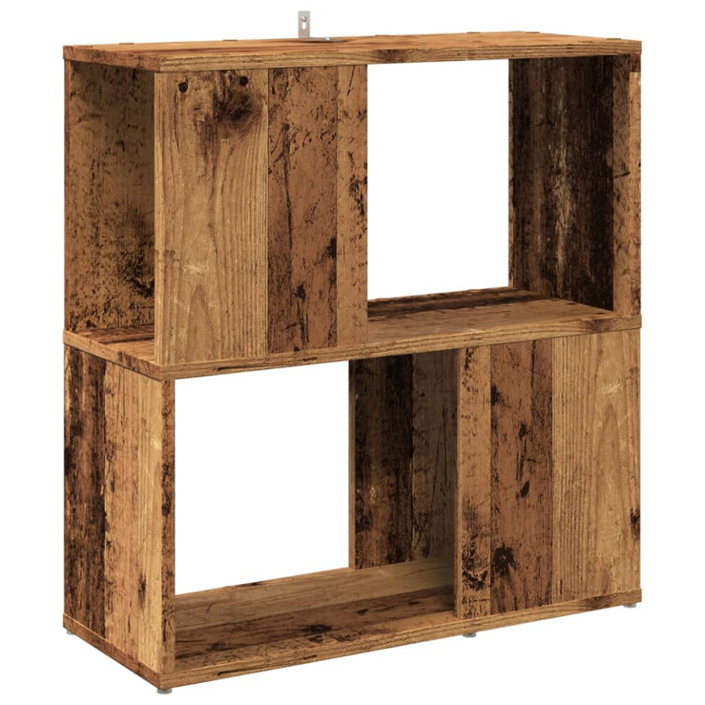 Vidaxl (Old Wood) Book Cabinet Highboard Book Rack Display Storage Shelf Engineered Wood Brown