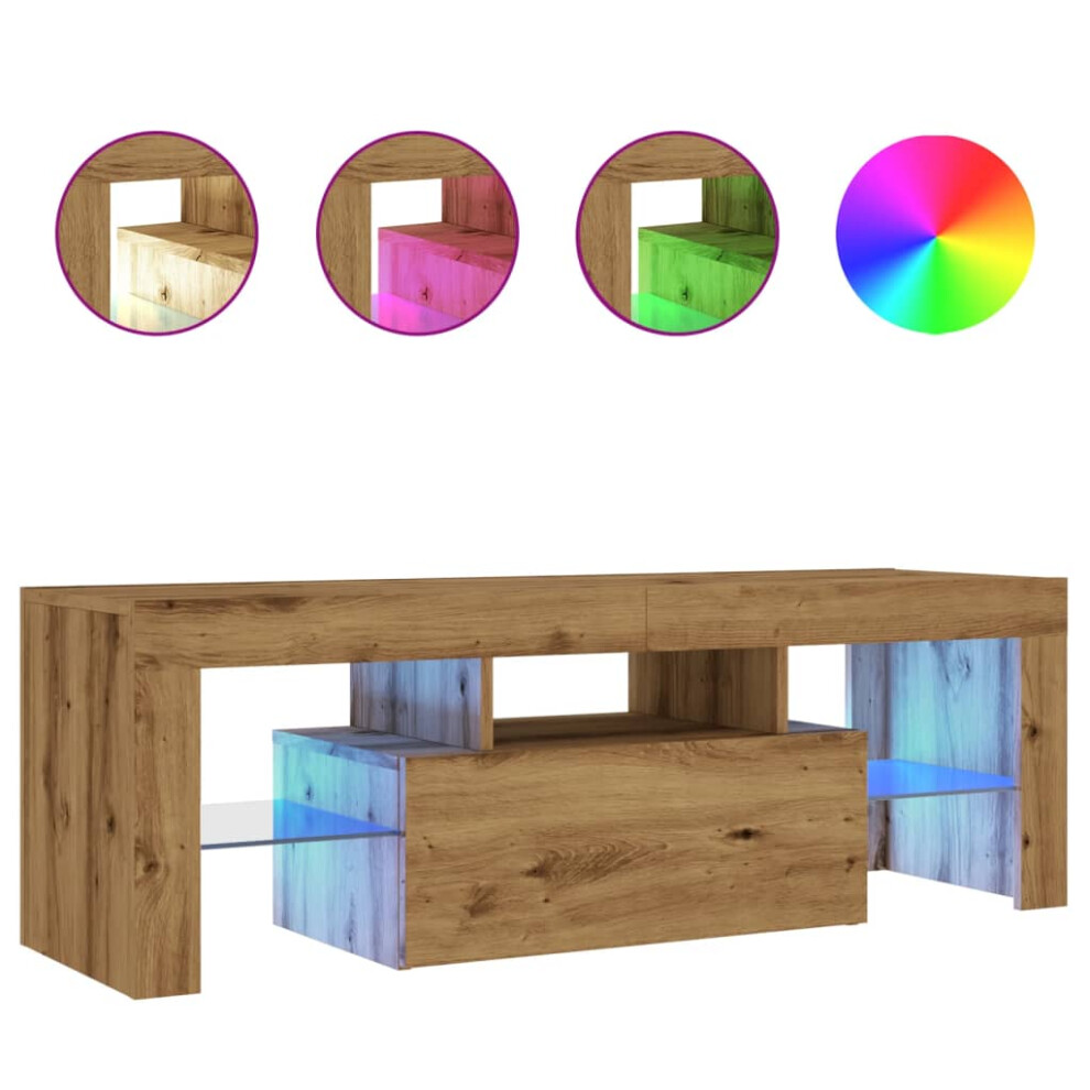 Vidaxl (Artisan Oak) Tv Cabinet With Led Lights Sideboard Tv Stand Tv Unit Hifi Cabinet