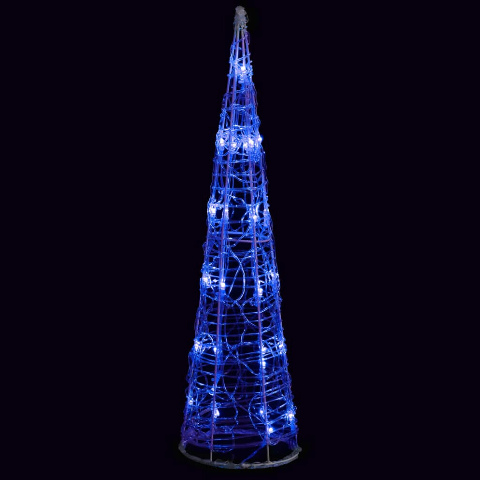 (blue, 60 cm) vidaXL Acrylic Decorative Pyramid LED Light Cone Multi Colours Multi Sizes