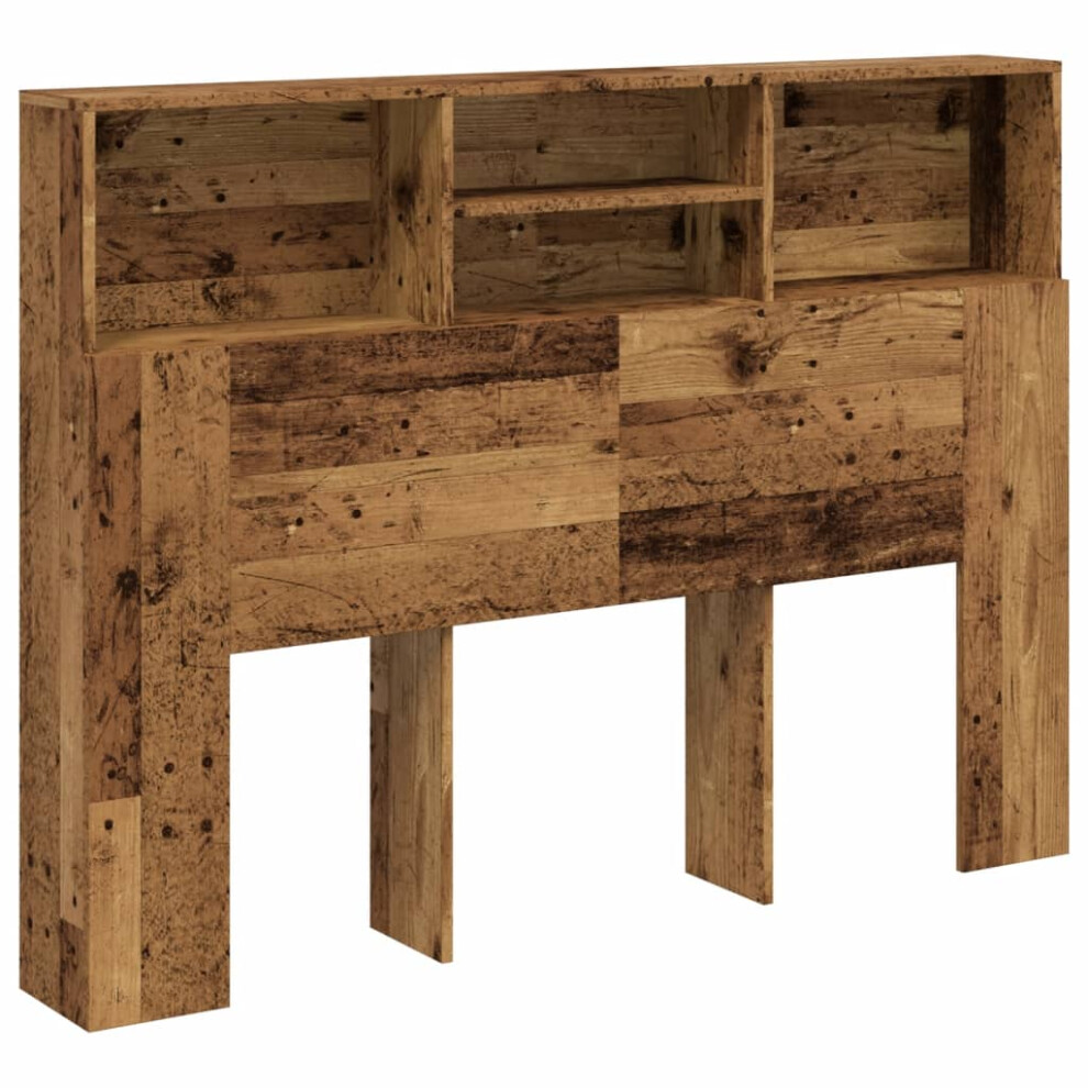 Vidaxl (Old Wood) Headboard Cabinet Bedroom Bookcase Headboard Furniture Multi Colours