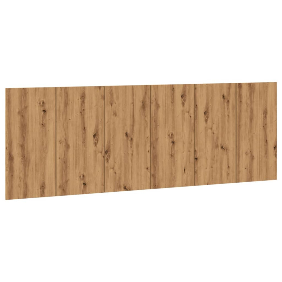 (artisan oak) vidaXL Wall Headboard Bed Header Bedroom Wall Bed Headboard Engineered Wood