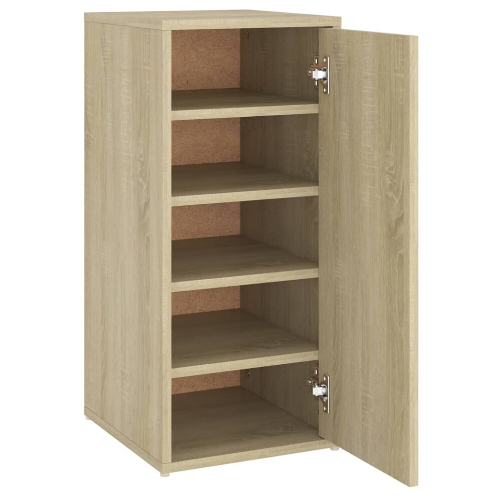 Vidaxl (Sonoma Oak, 1 Pcs) Shoe Cabinet Shoe Storage Rack Organiser Shoe Cupboard Engineered Wood