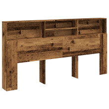 (old wood) vidaXL Headboard Cabinet Bedroom Bookcase Headboard Furniture Multi Colours