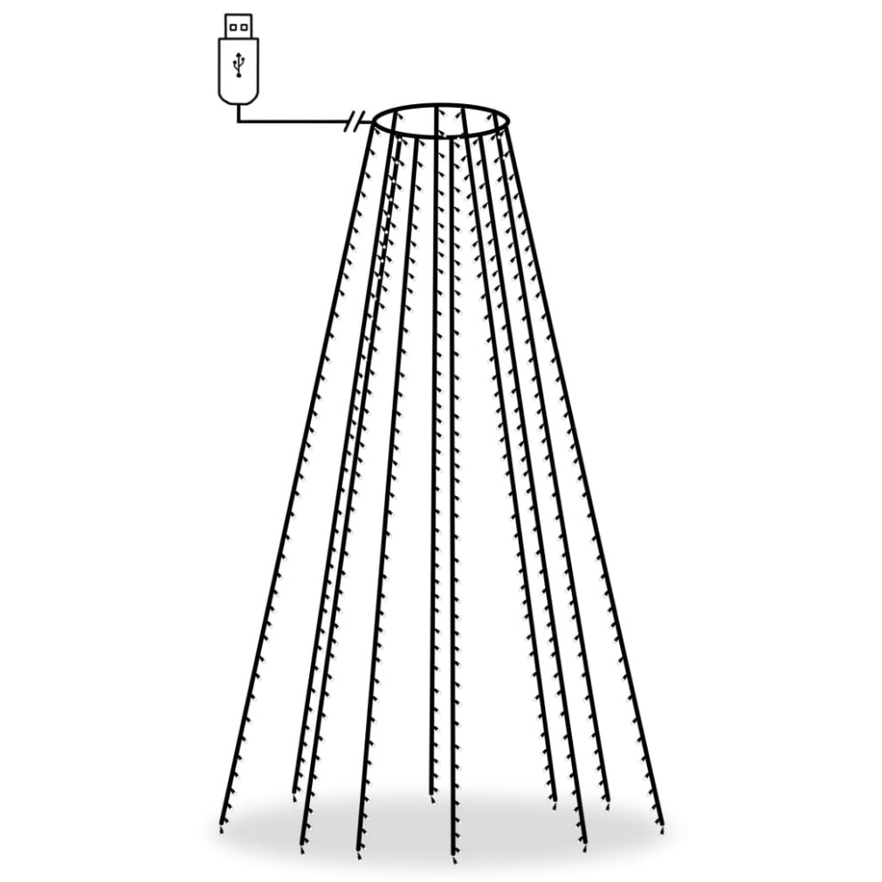 Vidaxl (Cold White, 400 Cm) Tree Lights With Leds Outdoor Xmas Light Multi Colours Multi Sizes