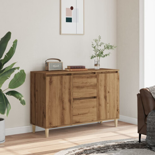 VidaXL (artisan oak) vidaXL Sideboard Cupboard Storage Cabinet Buffet Highboard Engineered Wood 2