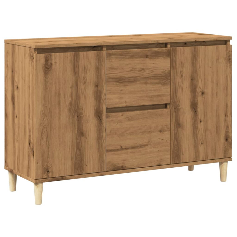 (artisan oak) vidaXL Sideboard Cupboard Storage Cabinet Buffet Highboard Engineered Wood