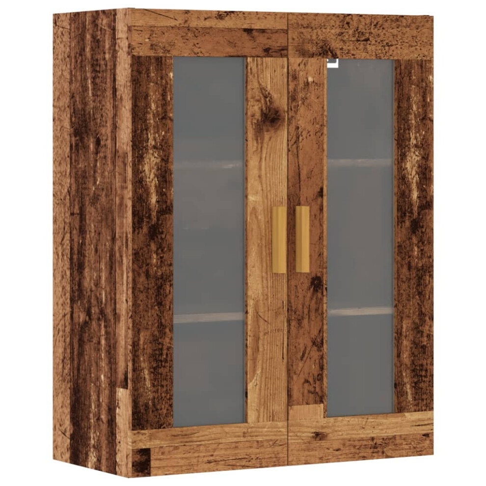Vidaxl (Old Wood) Hanging Wall Cabinet Storage Cabinet Wall Cupboard Floating Cabinet Brown