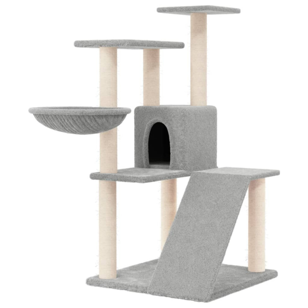 (light grey) vidaXL Cat Tree with Sisal Scratching Posts Cat Activity Centre Multi Colours