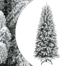 (without led, 120 cm) vidaXL Artificial Christmas Tree with Flocked Snow Christmas Decoration PVC&PE