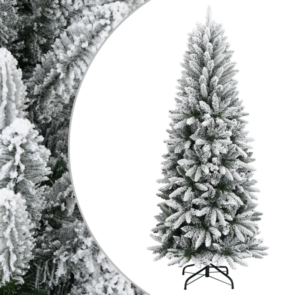 Vidaxl (Without Led, 180 Cm) Artificial Christmas Tree With Flocked Snow Christmas Decoration Pvc&Pe