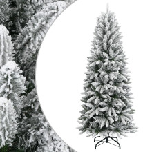 (without led, 150 cm) vidaXL Artificial Christmas Tree with Flocked Snow Christmas Decoration PVC&PE