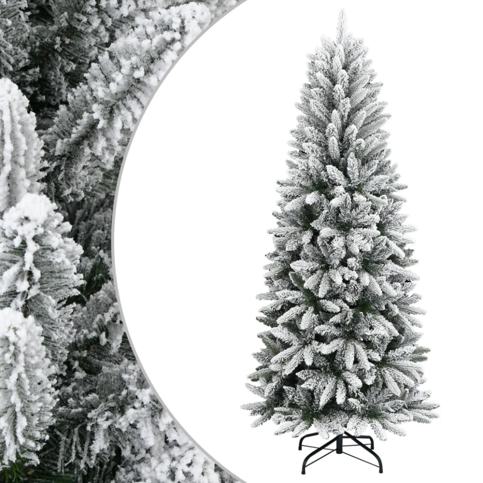 Vidaxl (Without Led, 150 Cm) Artificial Christmas Tree With Flocked Snow Christmas Decoration Pvc&Pe