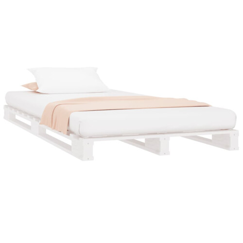 VidaXL (white, 90 x 200 cm) vidaXL Solid Wood Pine Bed Frame Wooden Bed Base Bedstead Mattress Foundation 2
