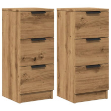 (artisan oak, 2 pcs) vidaXL Sideboard Telephone Cabinet Nightstand Side Cabinet Engineered Wood